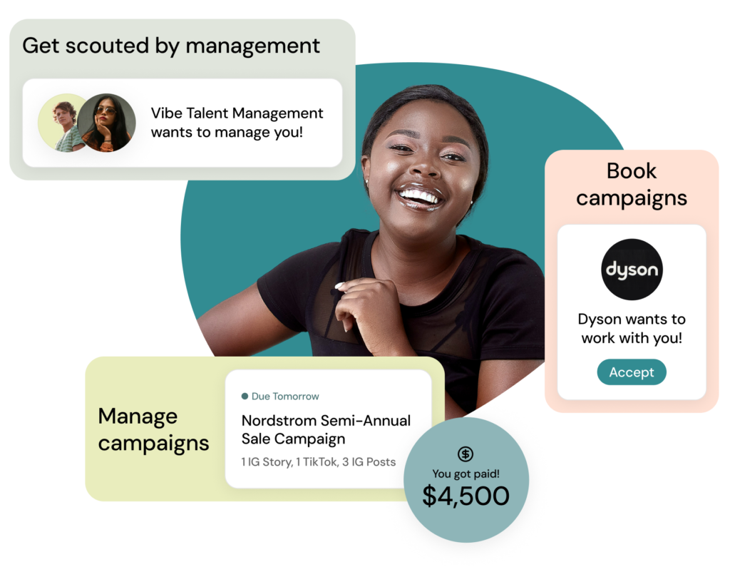 The Thread for Creators. Get scouted by management, book campaigns, and manage campaigns.